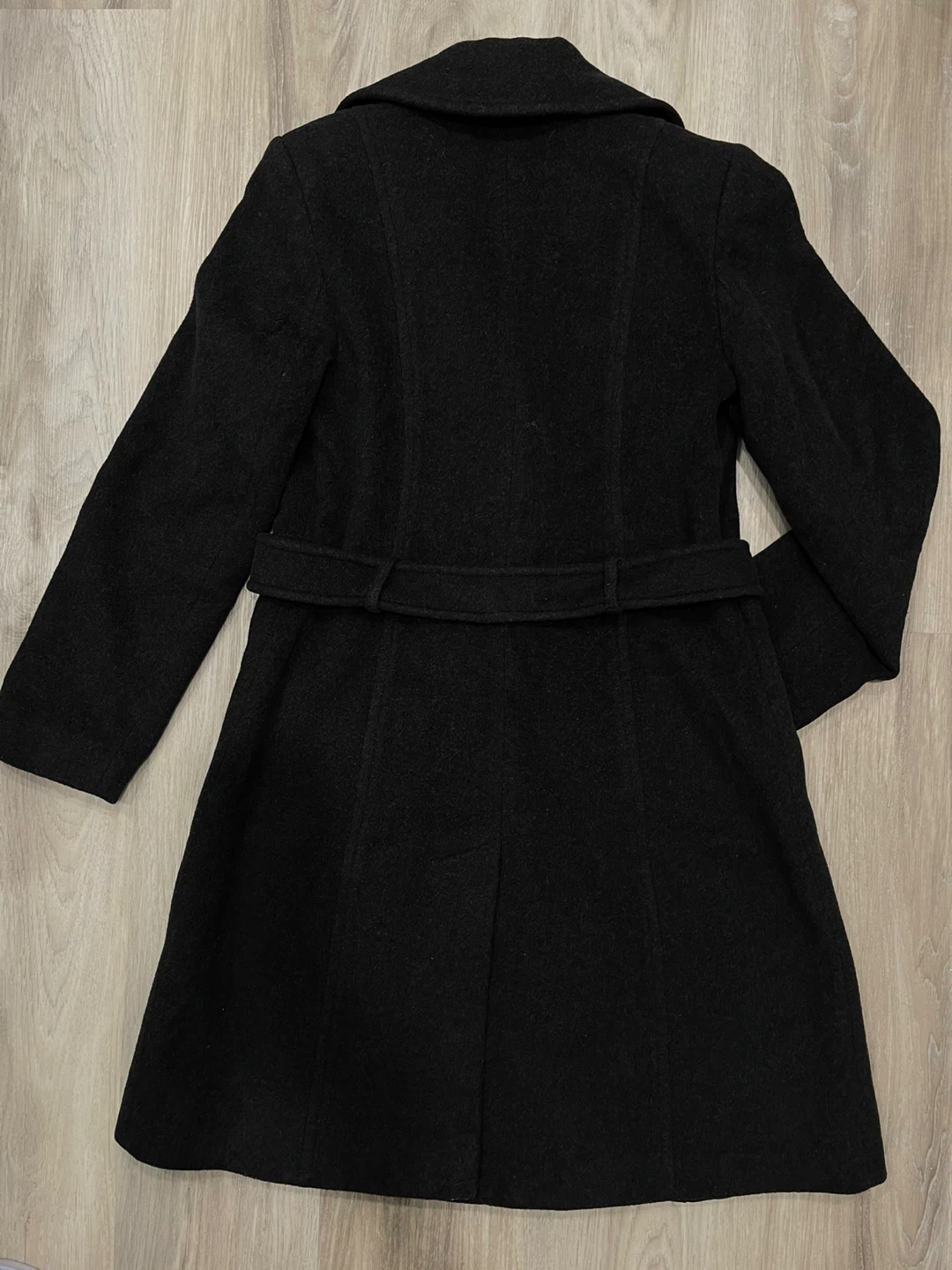 Larry Levine Black Wool Blend Coat Size 6 - photo 2