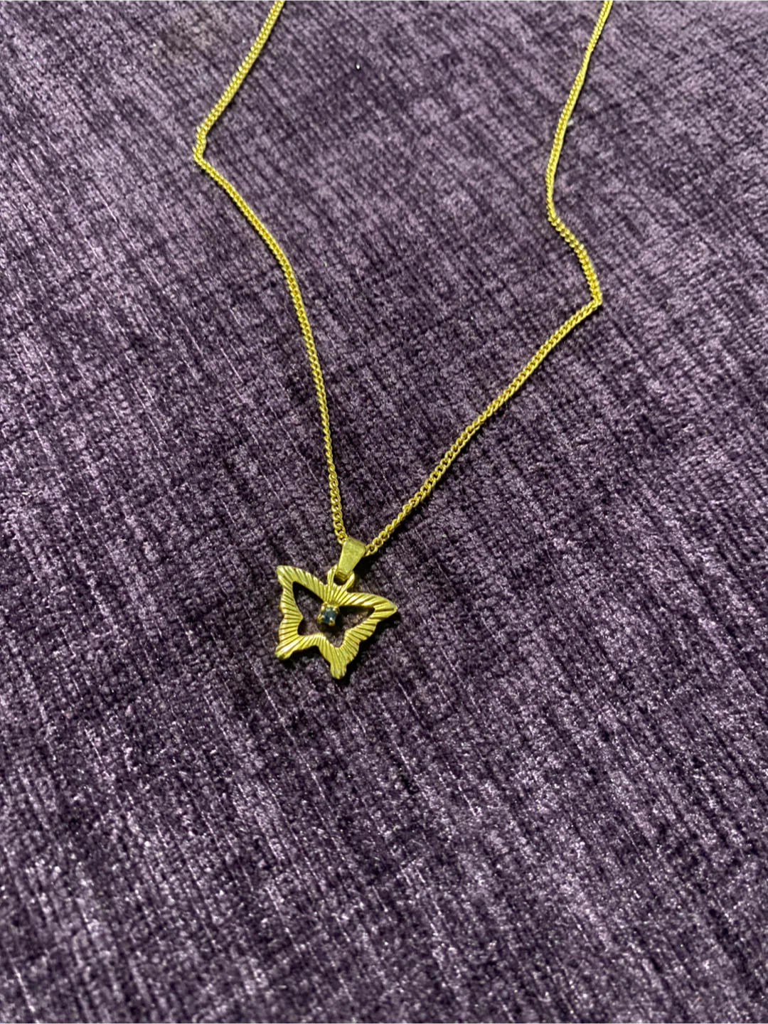 Gold Butterfly Pendant Necklace