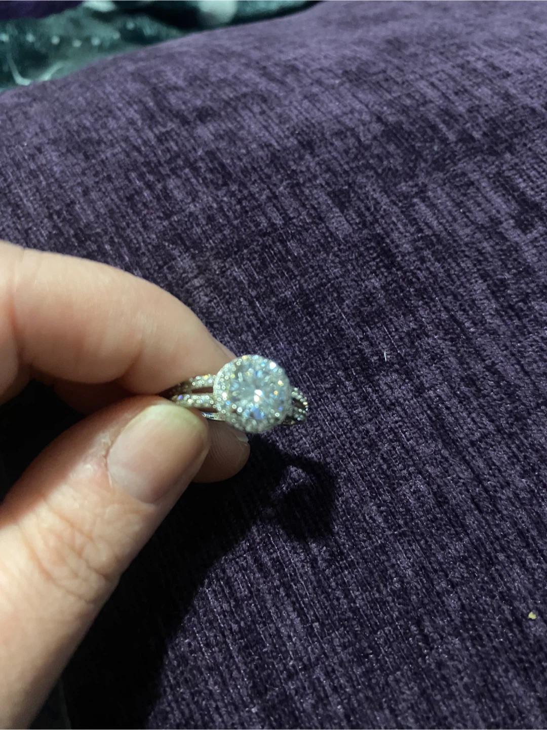 Sparkling Halo Engagement Ring