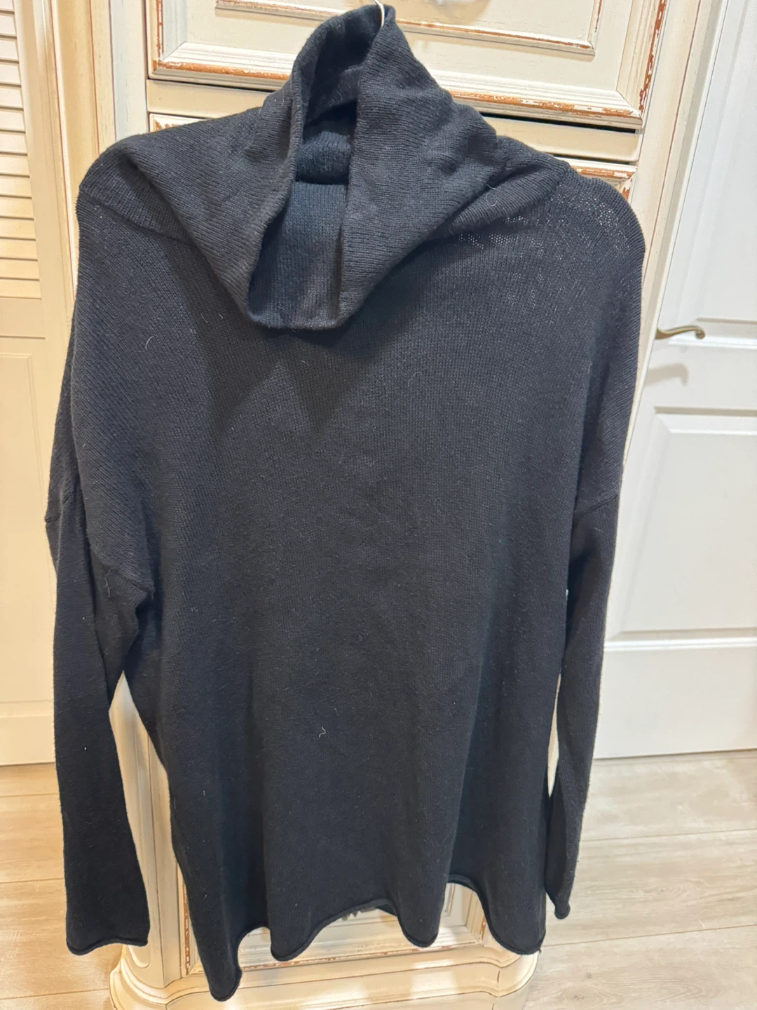 Black Cowl Turtle Neck Sweater