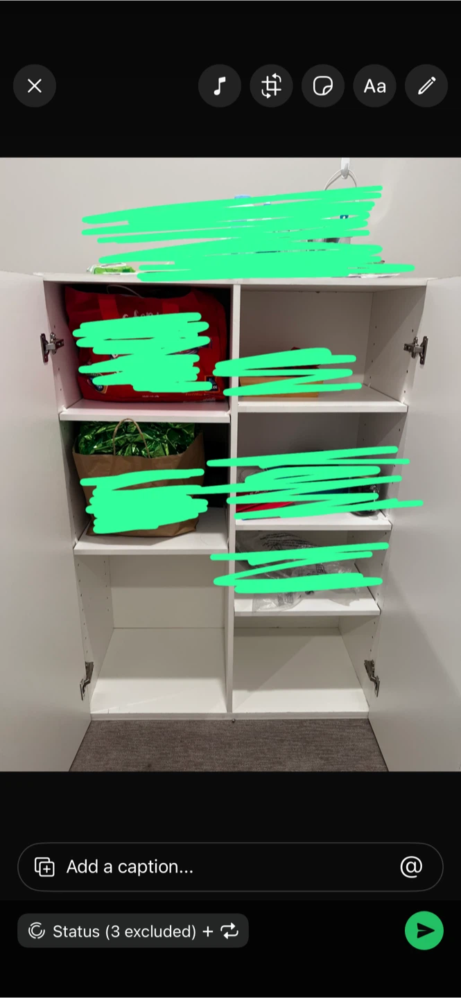 White Two-Door Storage Cabinet with Shelves - photo 2
