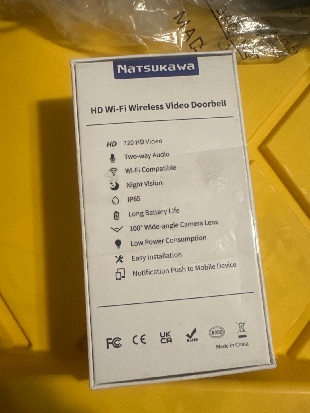 Natsukawa HD Wi-Fi Wireless Video Doorbell - photo 3