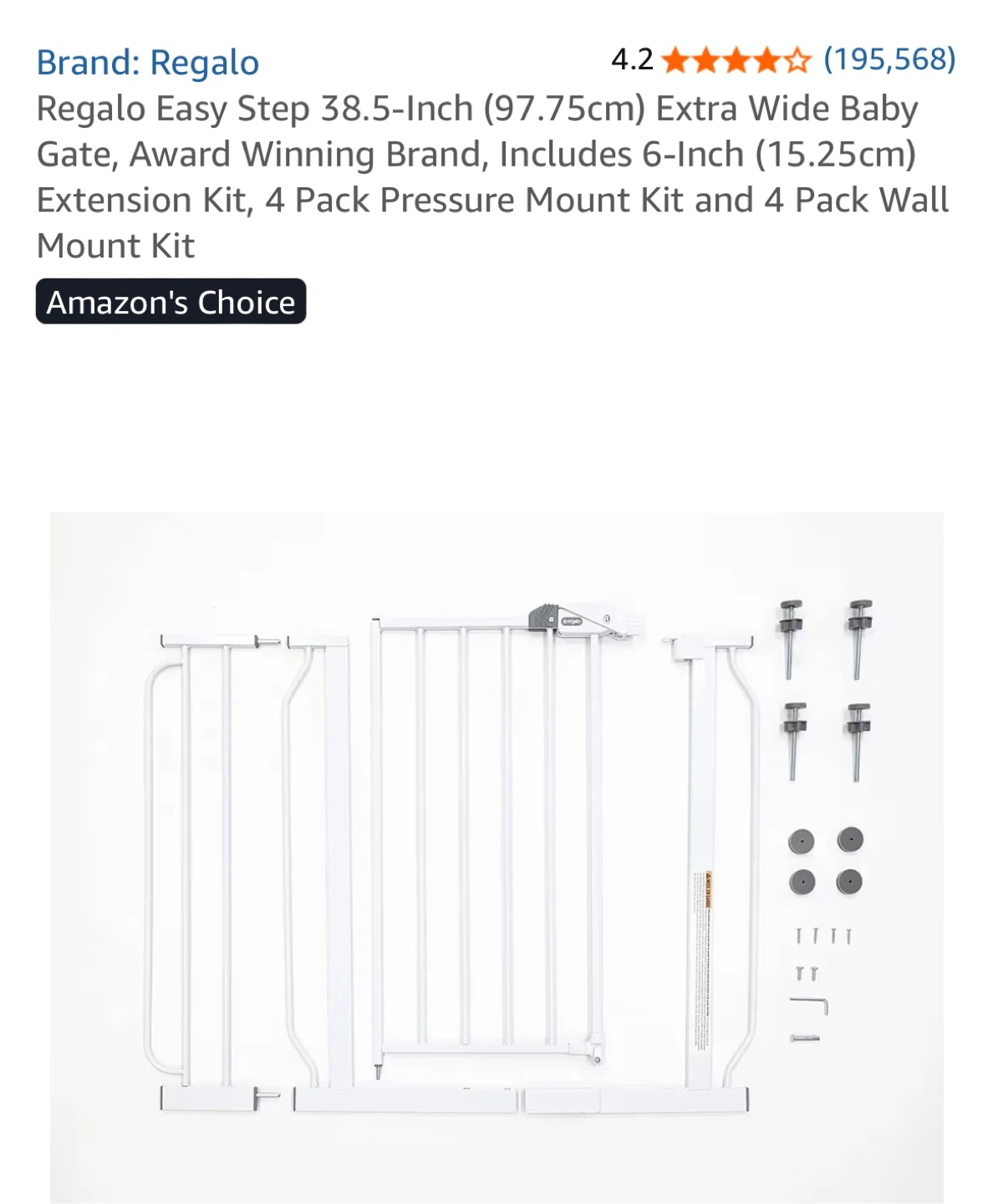 Regalo Easy Step Extra Wide Baby Gate - photo 3