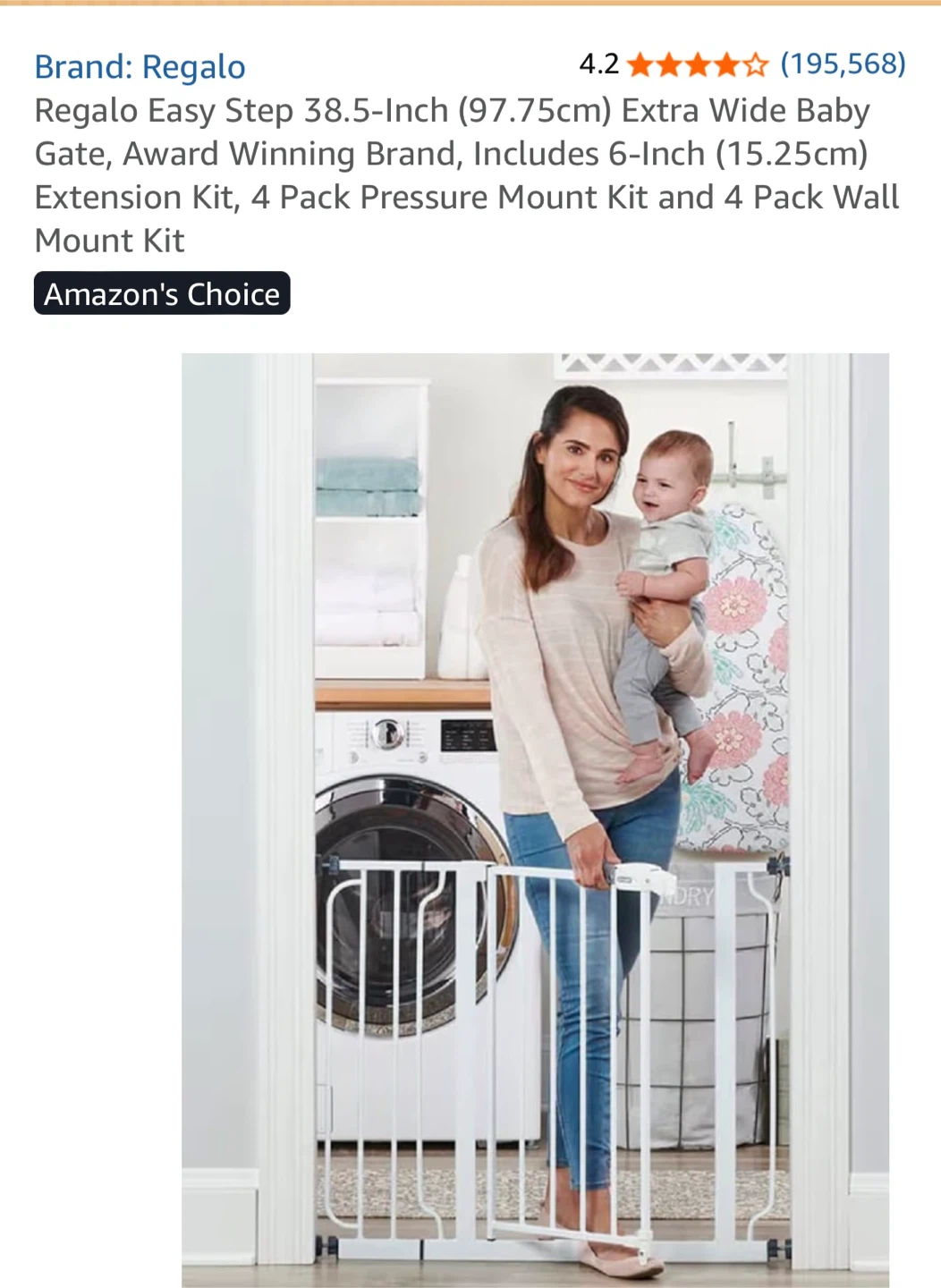 Regalo Easy Step Extra Wide Baby Gate - photo 4