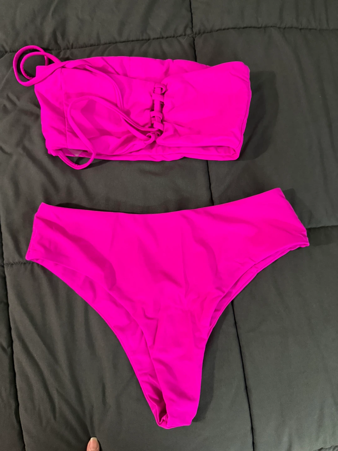Hot Pink Strapless Bikini Set - photo 2