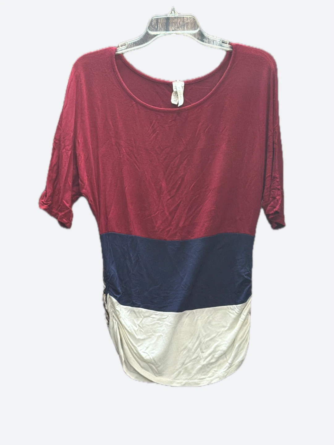 Color Block Dolman Sleeve Tunic Top