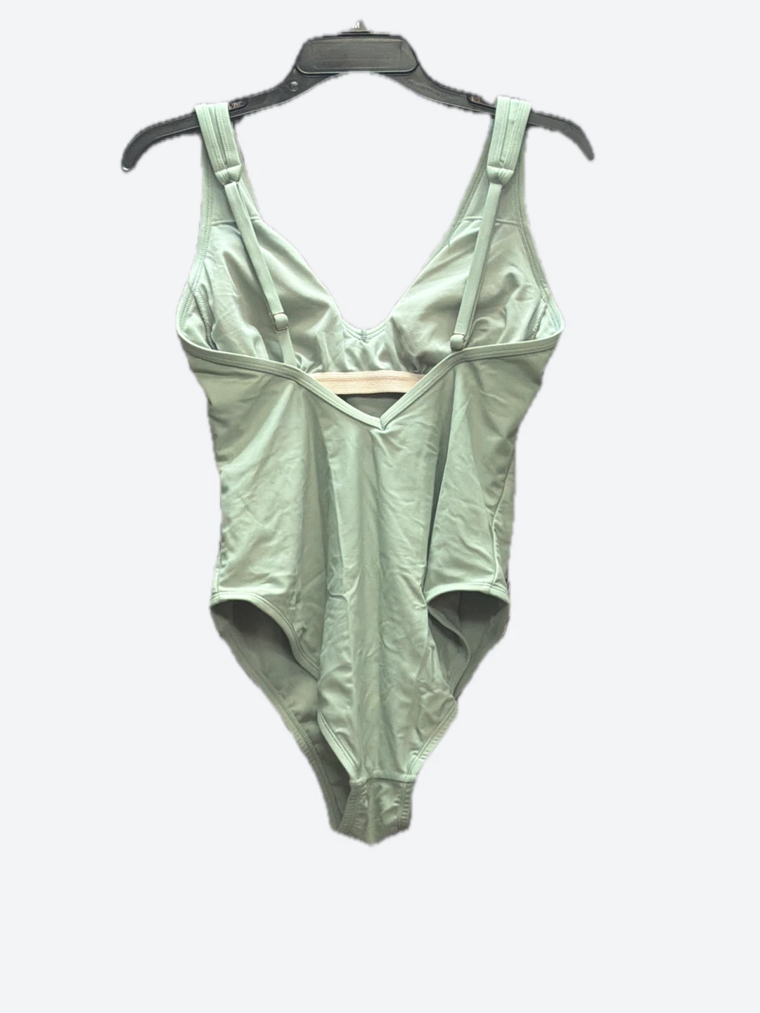 Light Green V-Neck One-Piece Swimsuit - photo 2