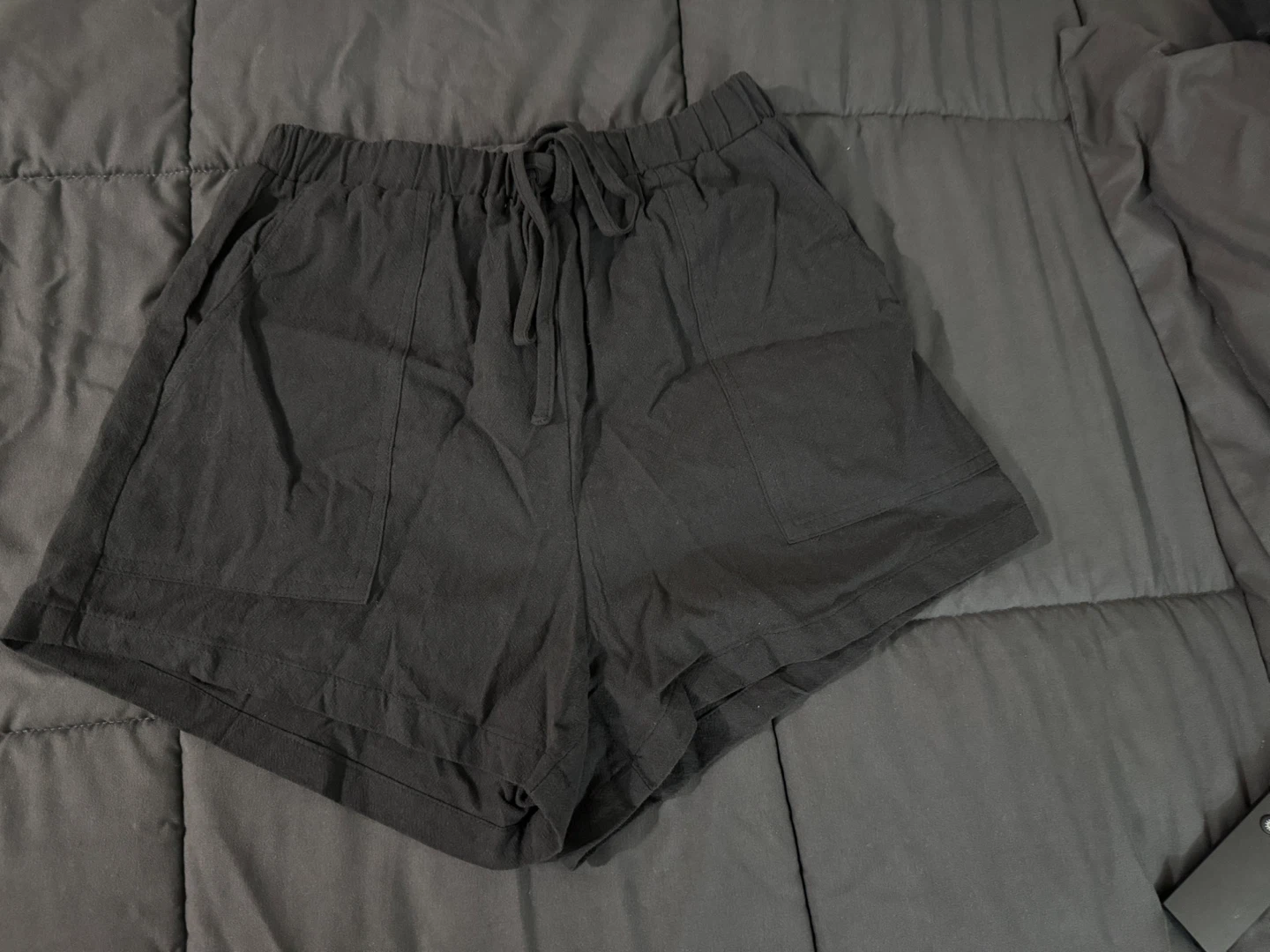Black 100% Cotton Shorts - photo 2