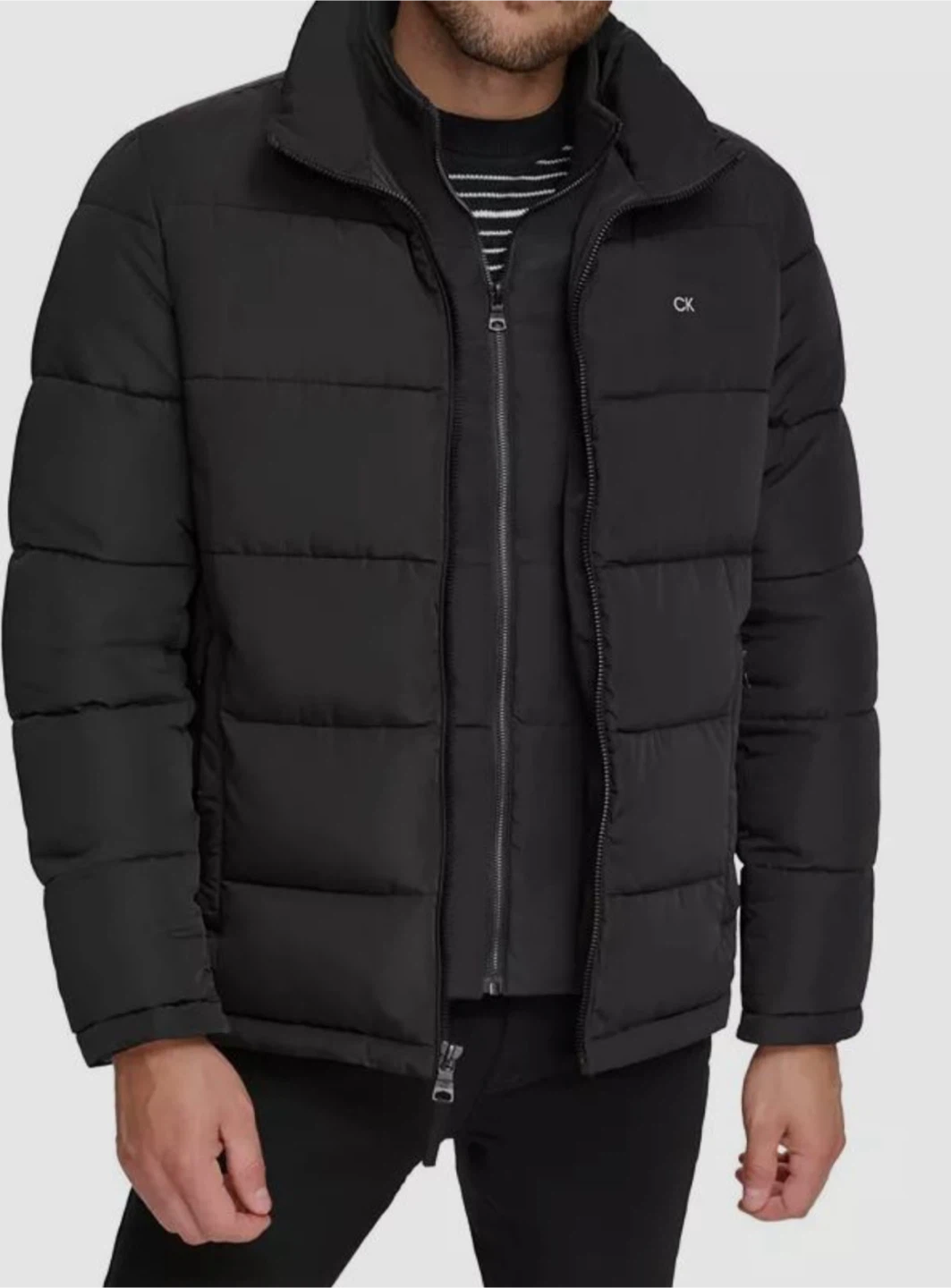 Calvin Klein Puffer Jacket - Black - Medium