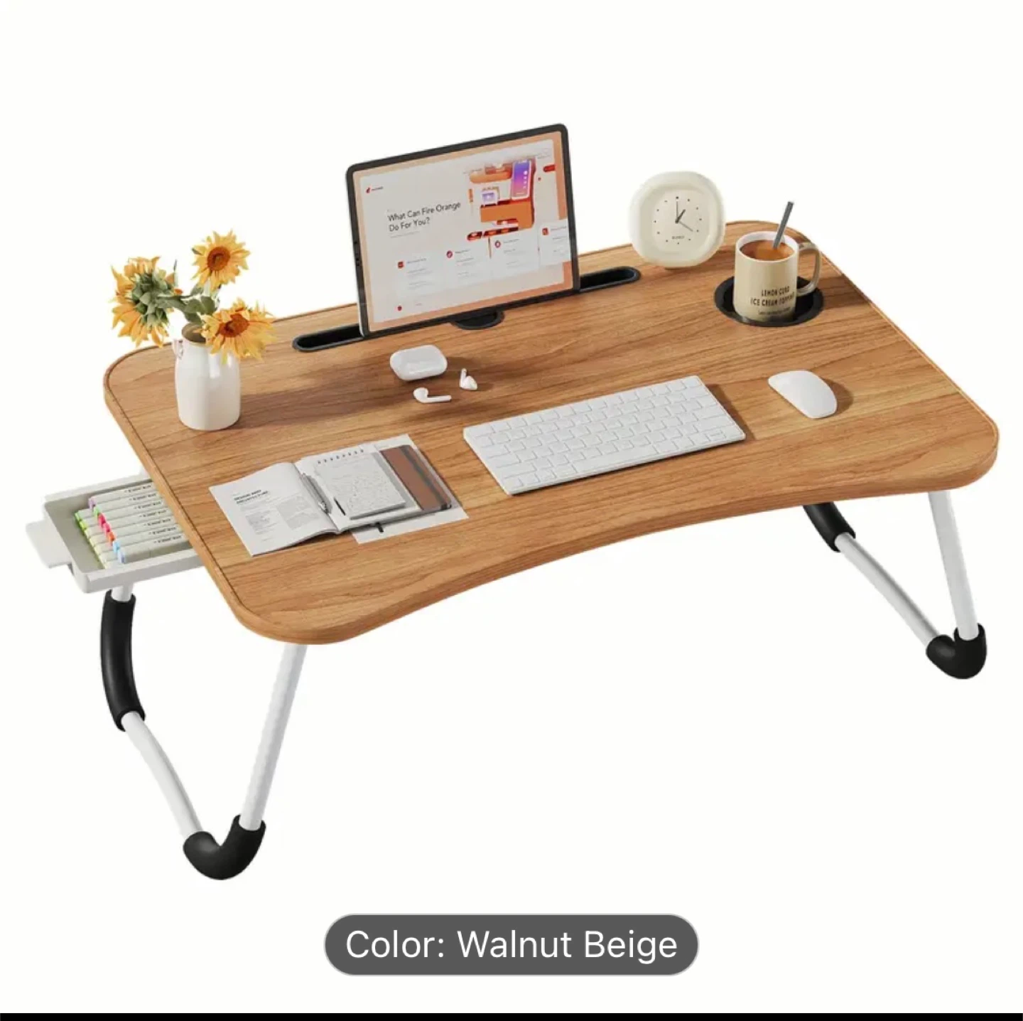 Portable Lap Desk - Walnut Beige