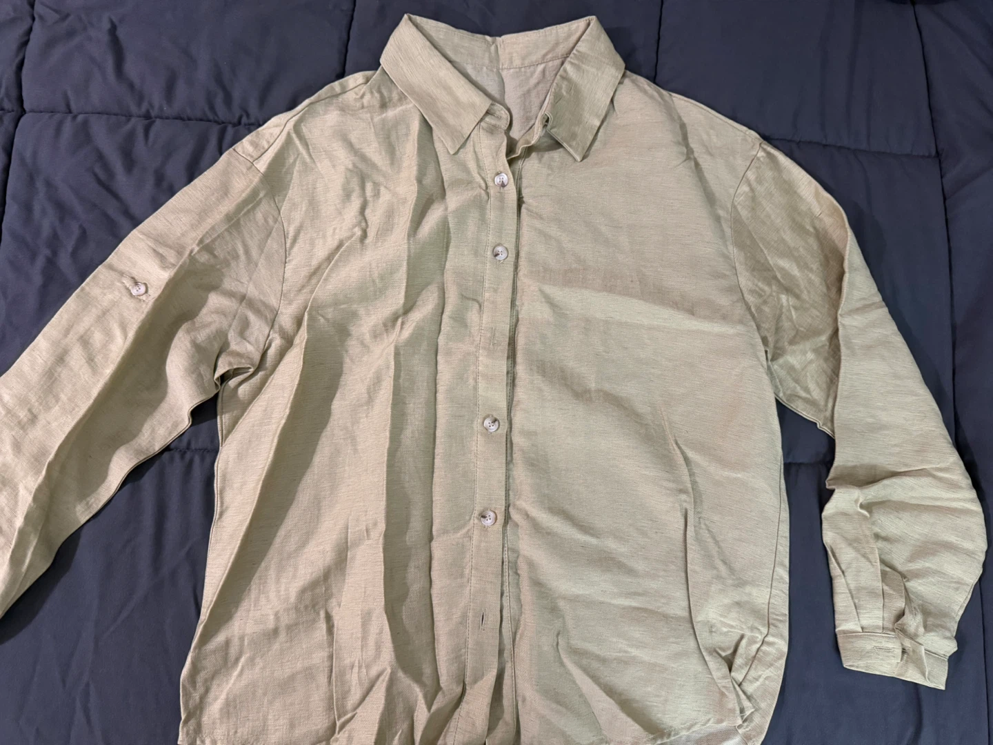 UHYLNE Women's Linen Blend Button-Up Shirt - photo 2
