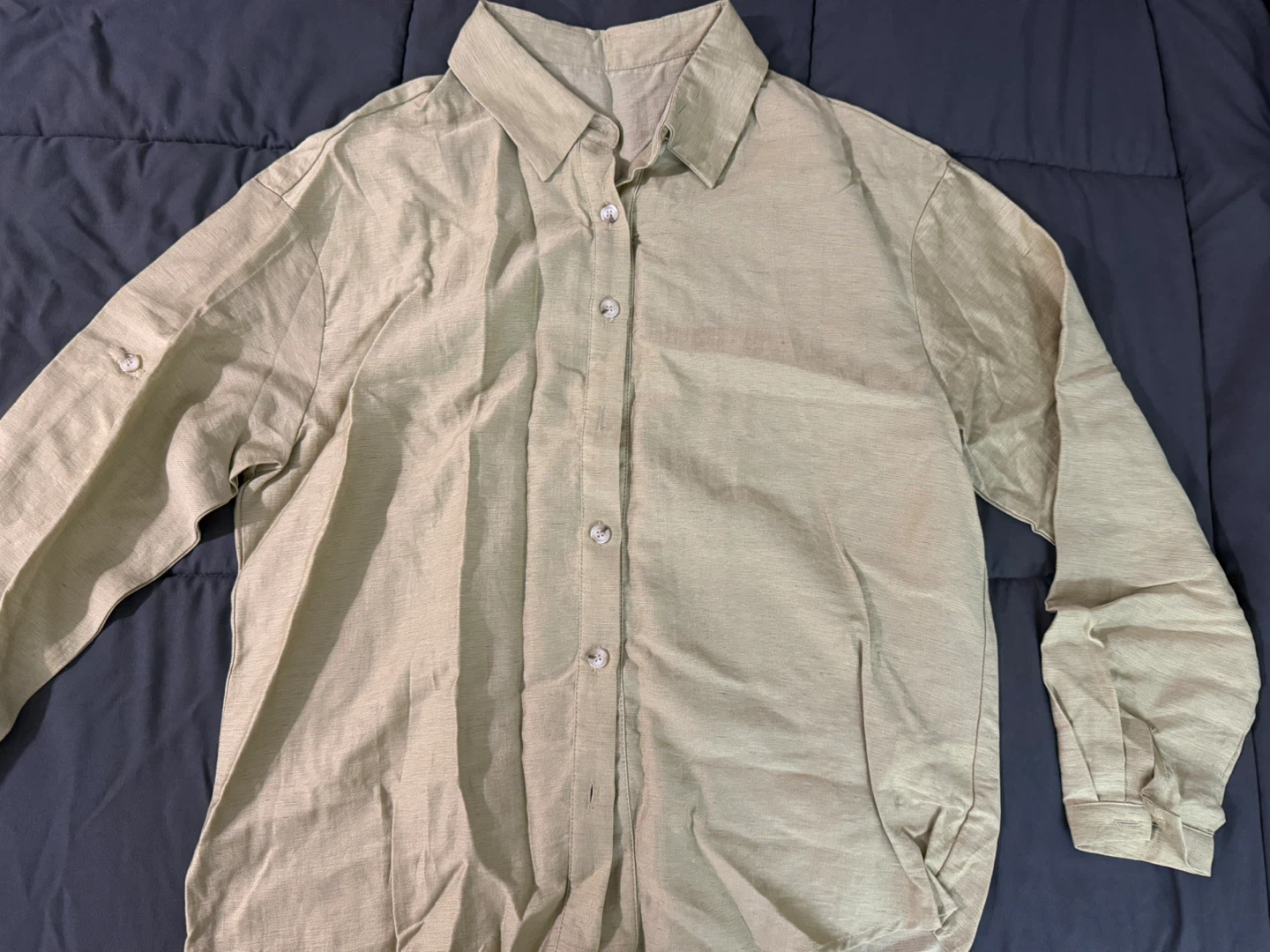 UHYLNE Women's Linen Blend Button-Up Shirt - photo 4