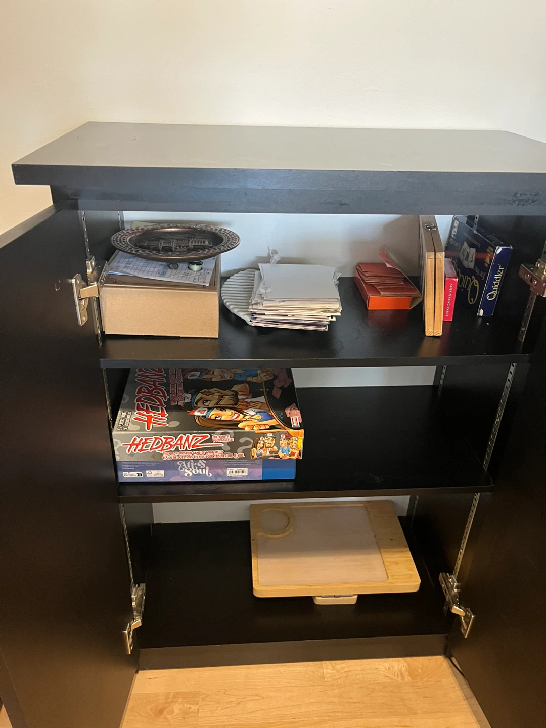 Black two-door storage cabinet - photo 3
