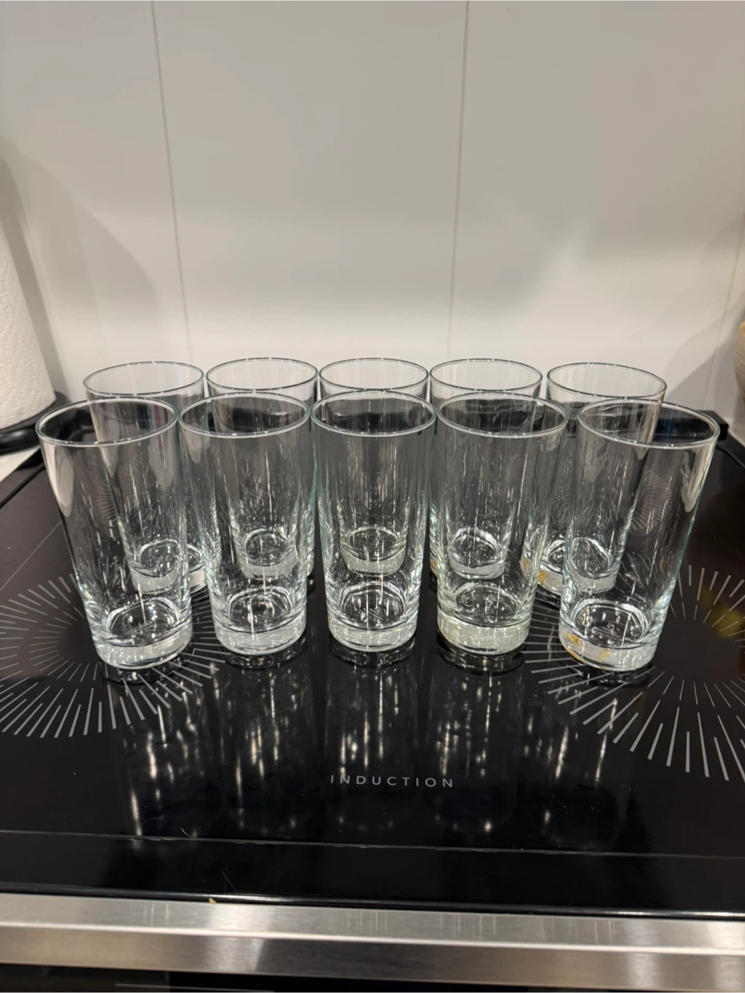 Set of 10 Clear Glass Tumbler Glasses - photo 2