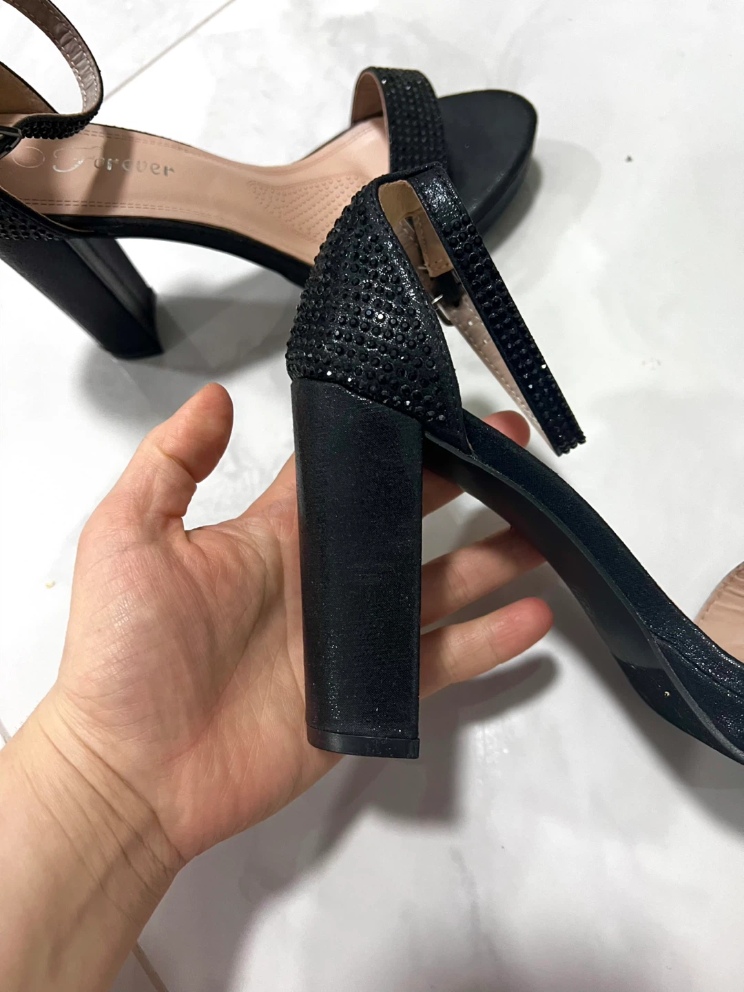 Black jeweled platform heels - photo 5