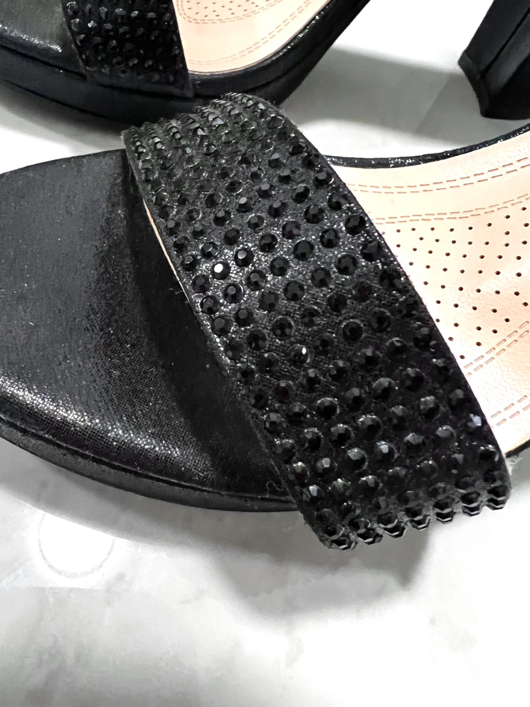 Black jeweled platform heels - photo 3