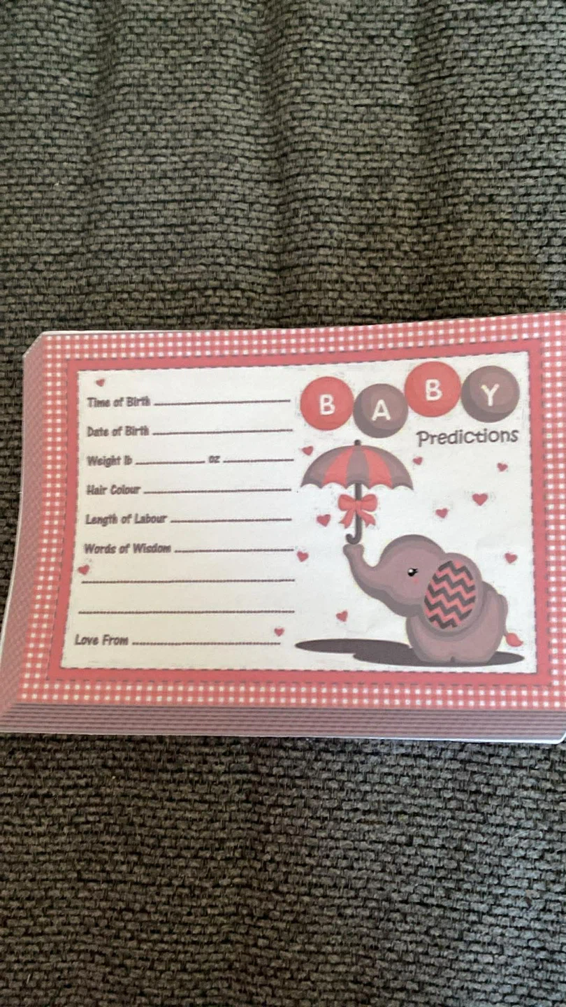 Baby Predictions Cards - Baby Shower Game