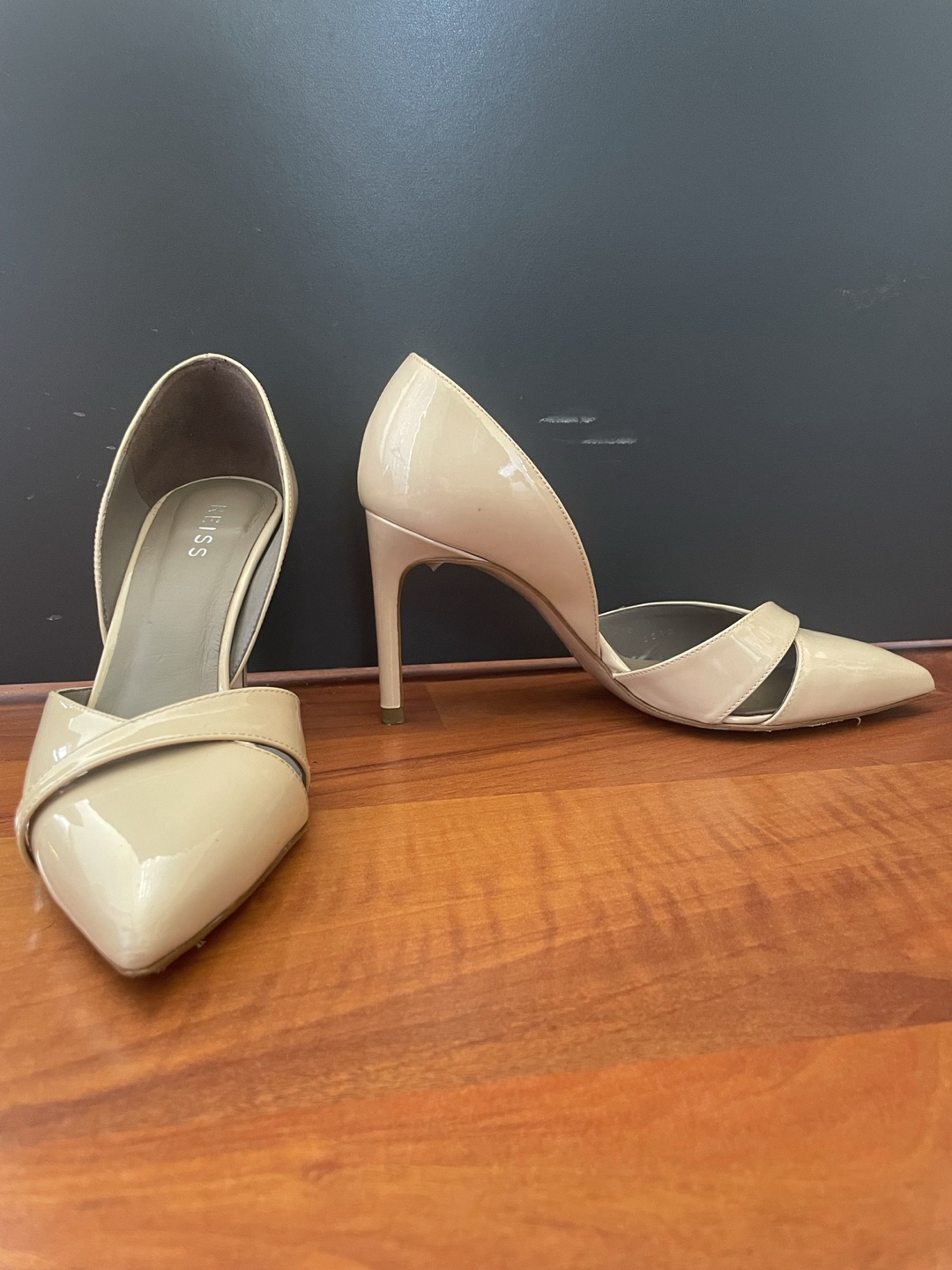 Reiss Georgia Nude Patent Leather D’orsay Pumps Size 6.5 - photo 4
