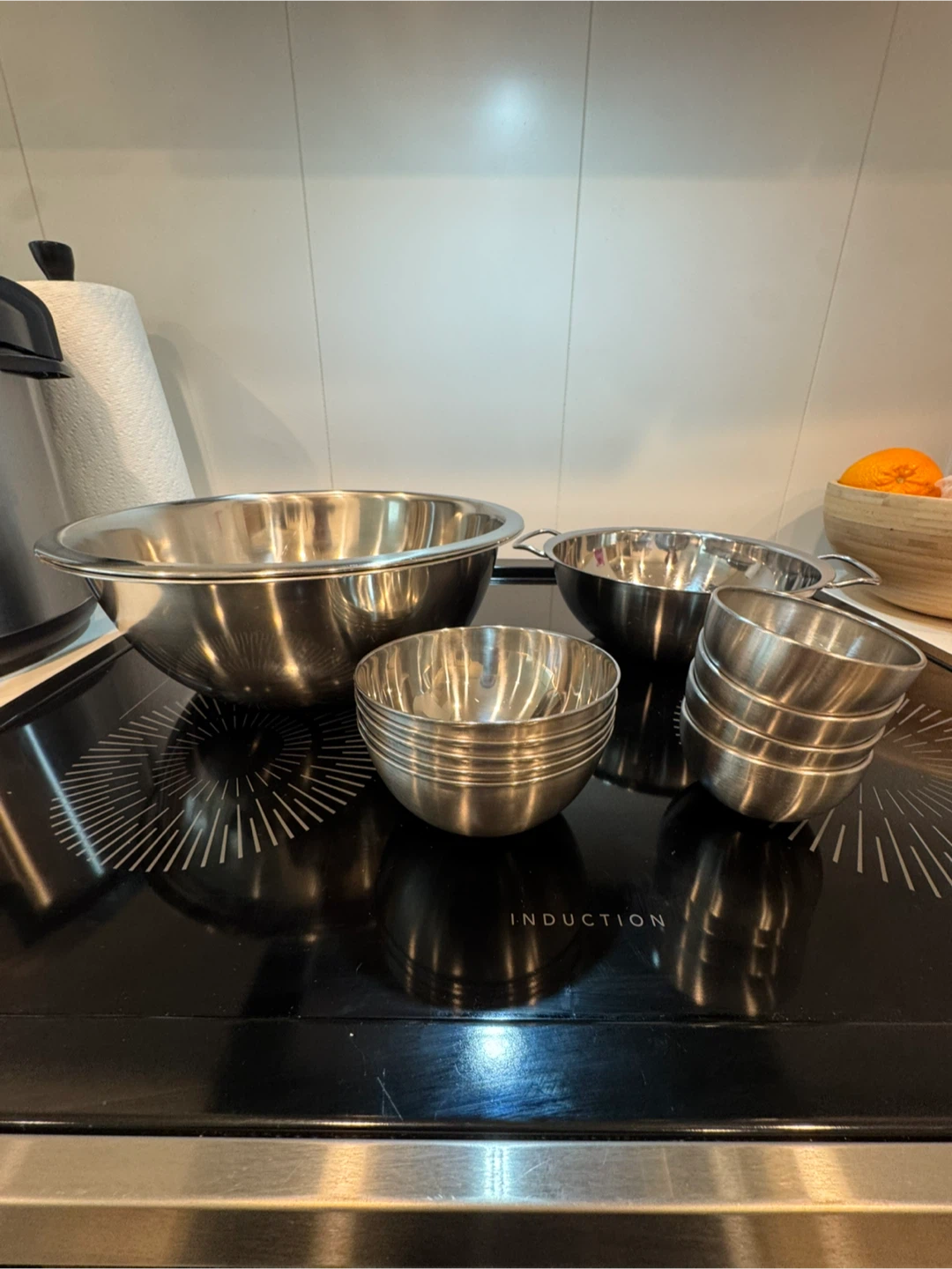 Set of 12 Stainless Steel Mixing Bowls