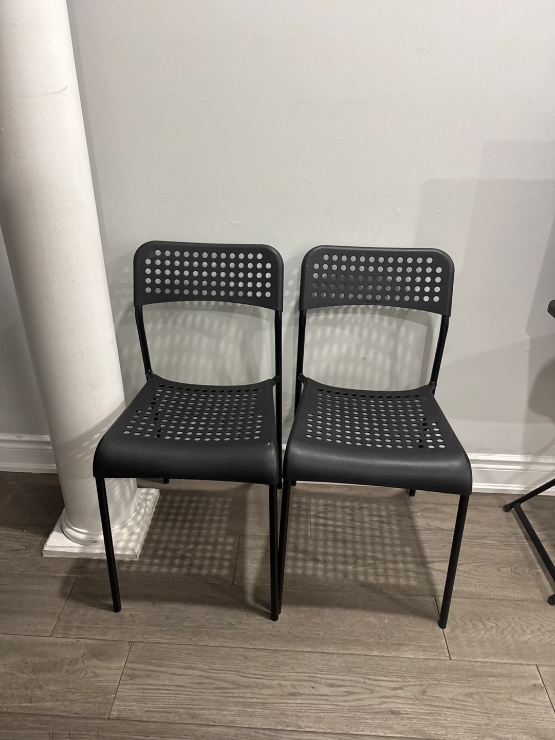 Set of 2 Black Chairs for sale