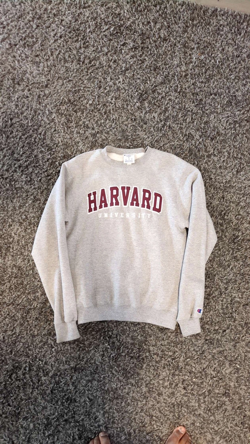 Champion Harvard University Grey Crewneck Sweatshirt