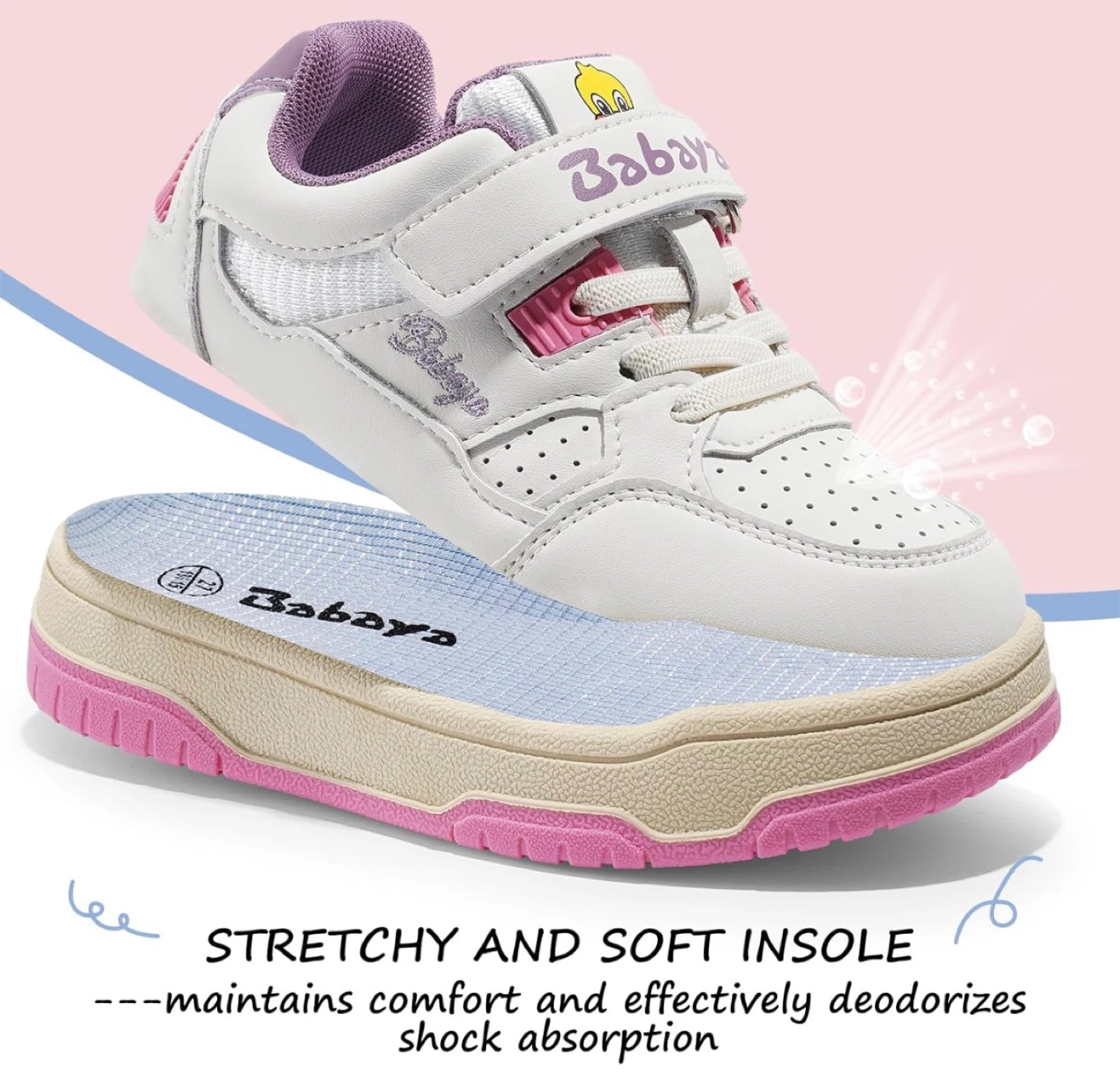 Little kids, girls running shoes, size  2.5, new - photo 3