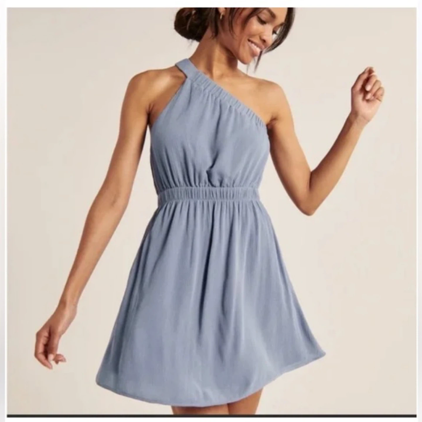 A&F One-Shoulder baby blue Dress - Size S
