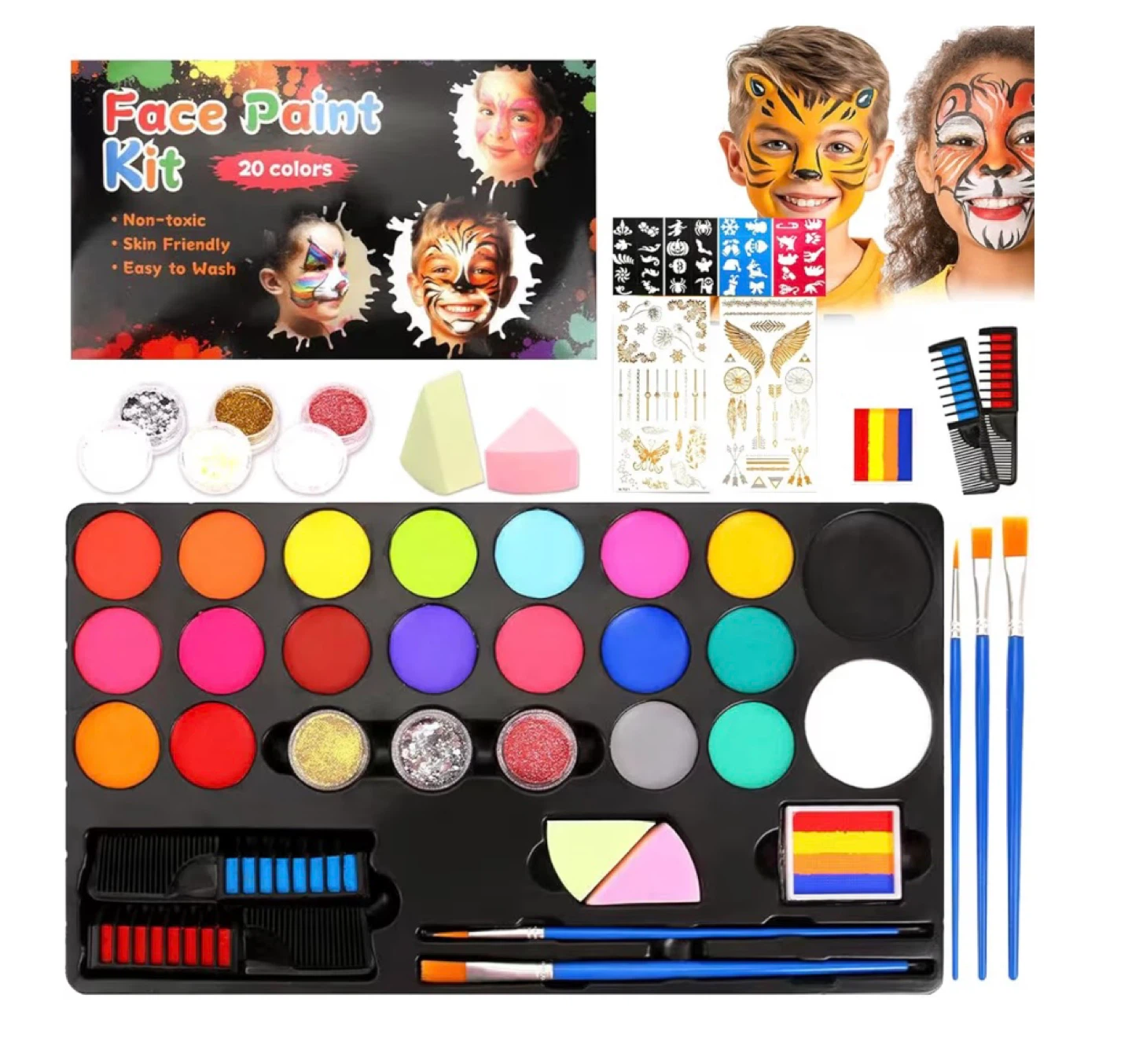 Face painting kit for kids, new