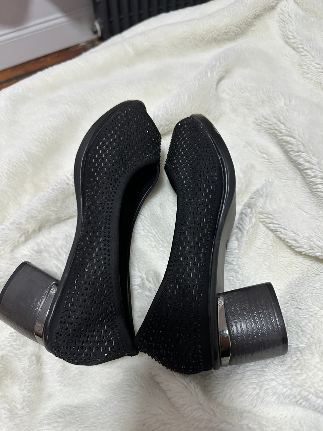 Orange Women's Black Peep-Toe Heels Size 40 - photo 4