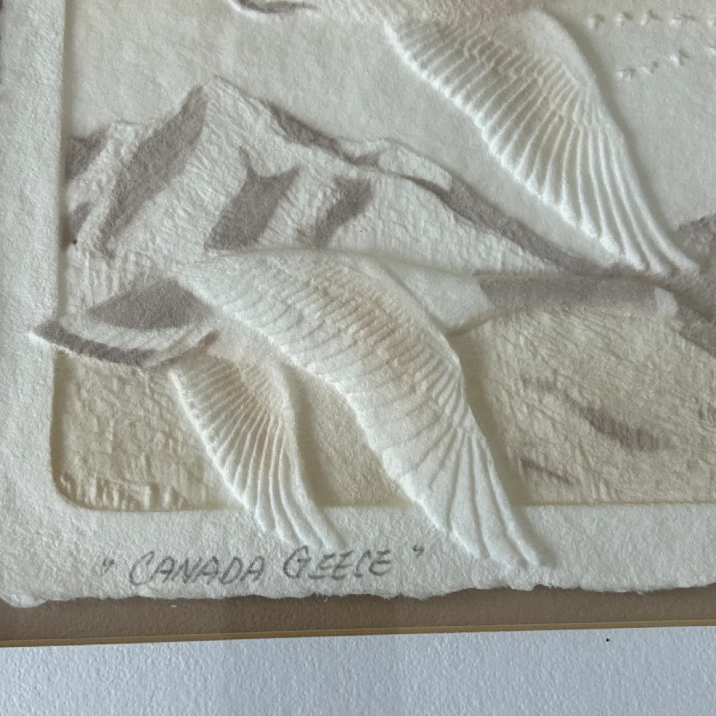 Vintage Signed Paper Casting “Canada Geece” – Geese in Flight - photo 3