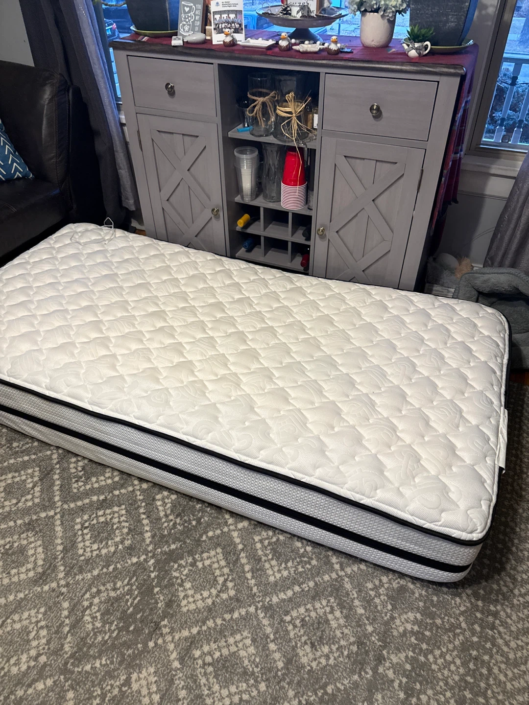 White Quilted Mattress Twin