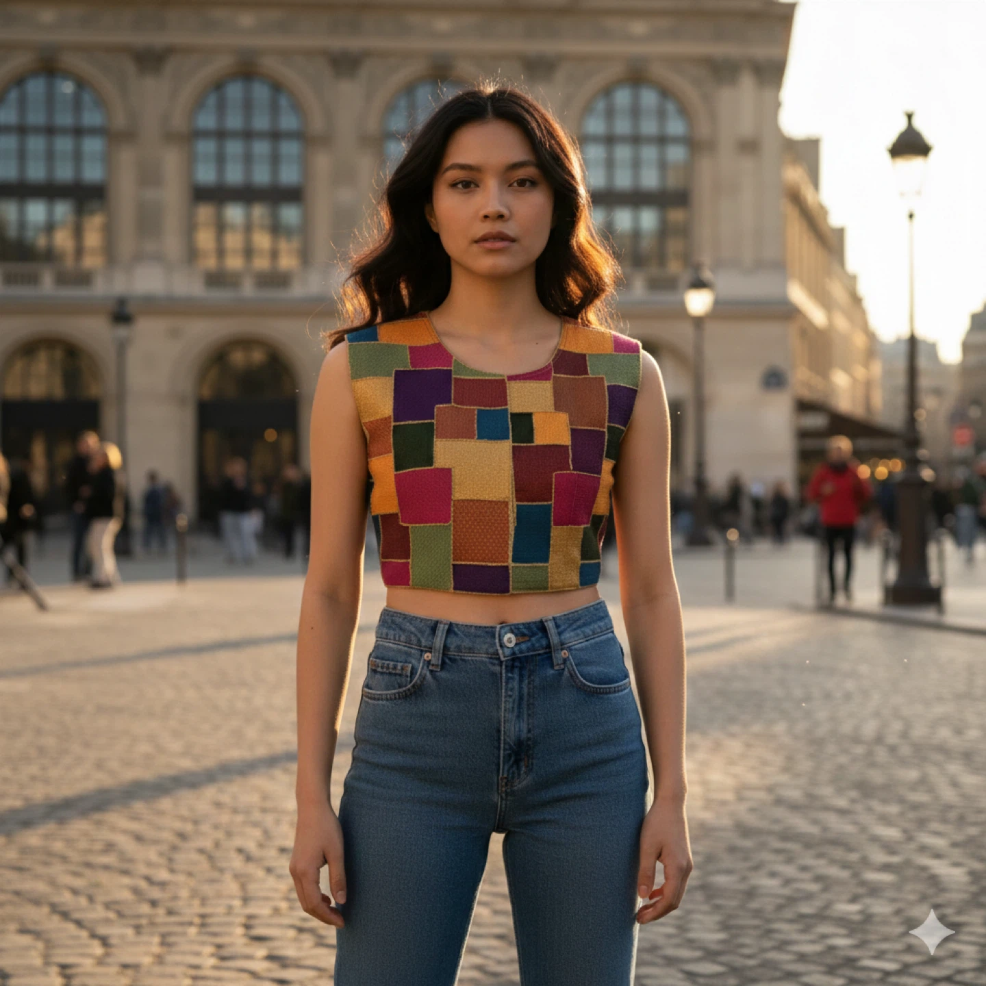 Embroidered Heart Crop Top