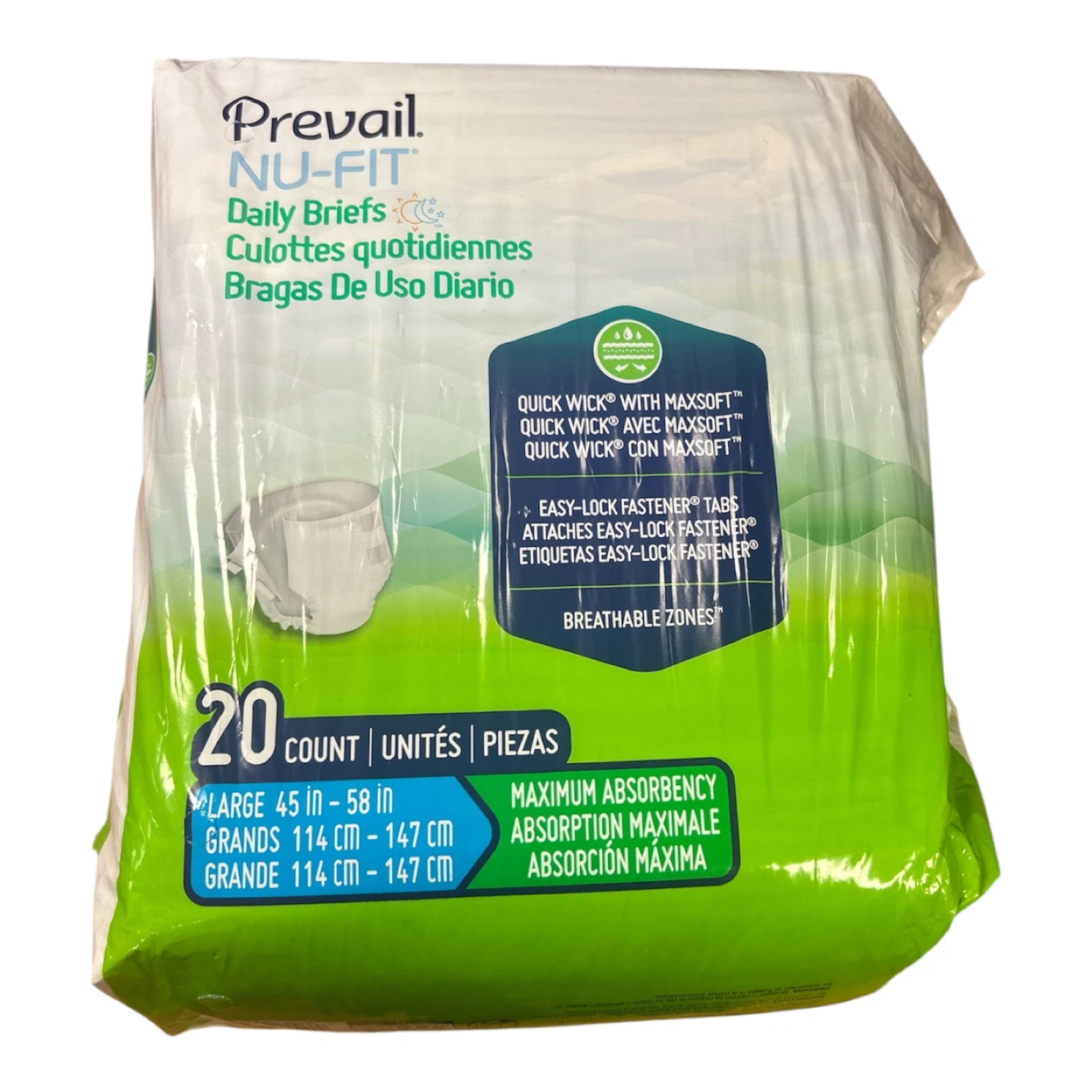Prevail NU-FIT Daily Briefs Large 20 Count - photo 2