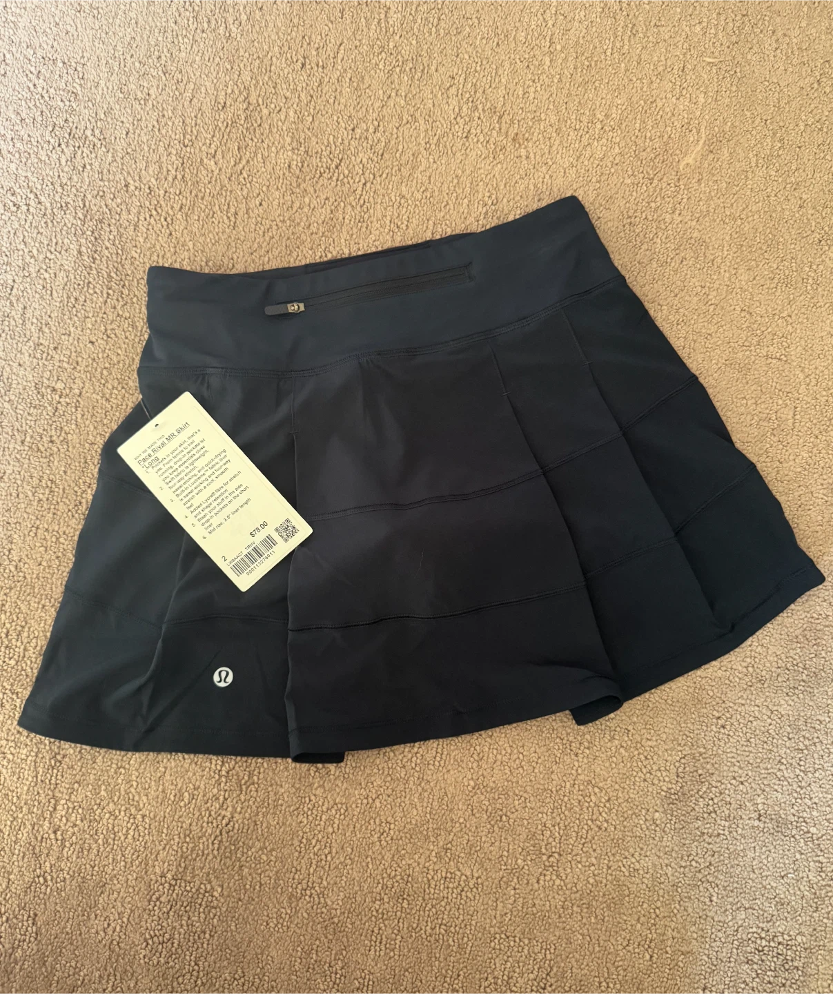 Lululemon Pace Rival MR Skirt - Black - Size 2