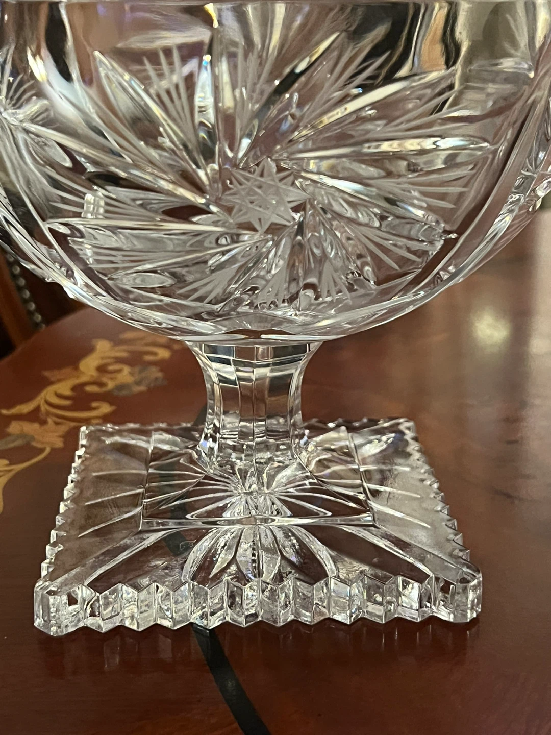 Crystal Footed Bowl with Starburst Design - photo 3