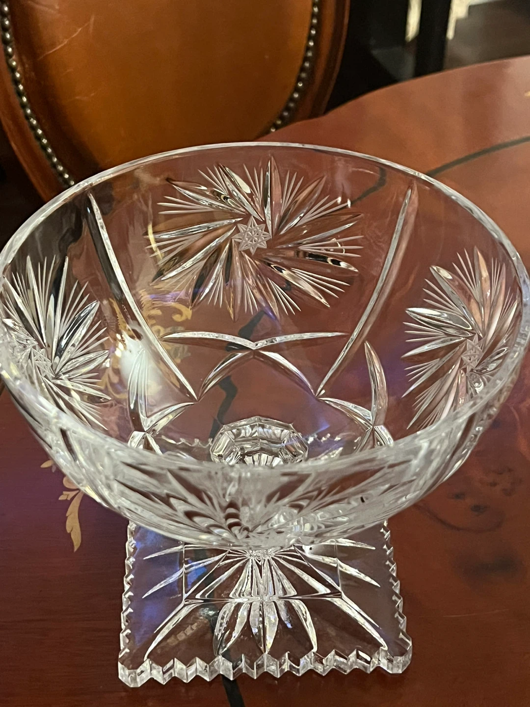 Crystal Footed Bowl with Starburst Design - photo 2