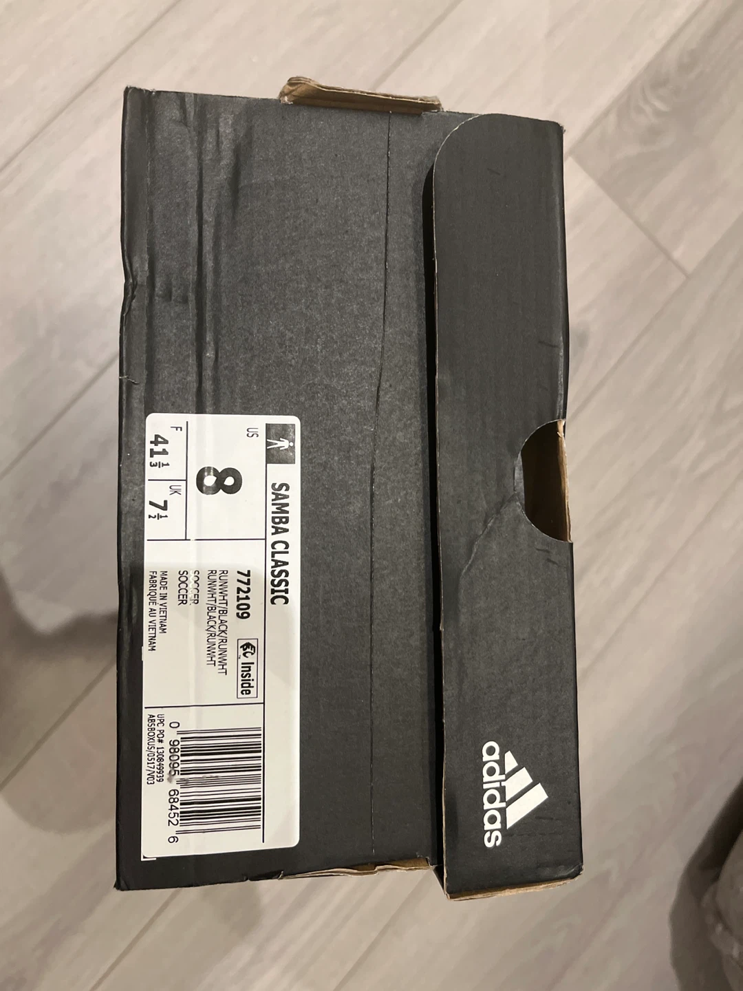 Adidas Samba Classic Soccer Shoes - White/Black - Size 8 - photo 2