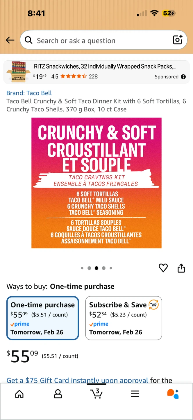 Taco Bell crunchy & soft taco kit, 370 gr - photo 3
