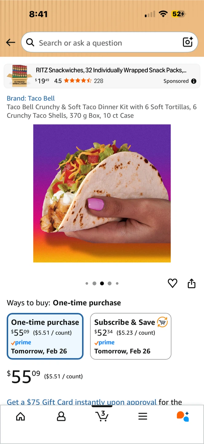 Taco Bell crunchy & soft taco kit, 370 gr - photo 4