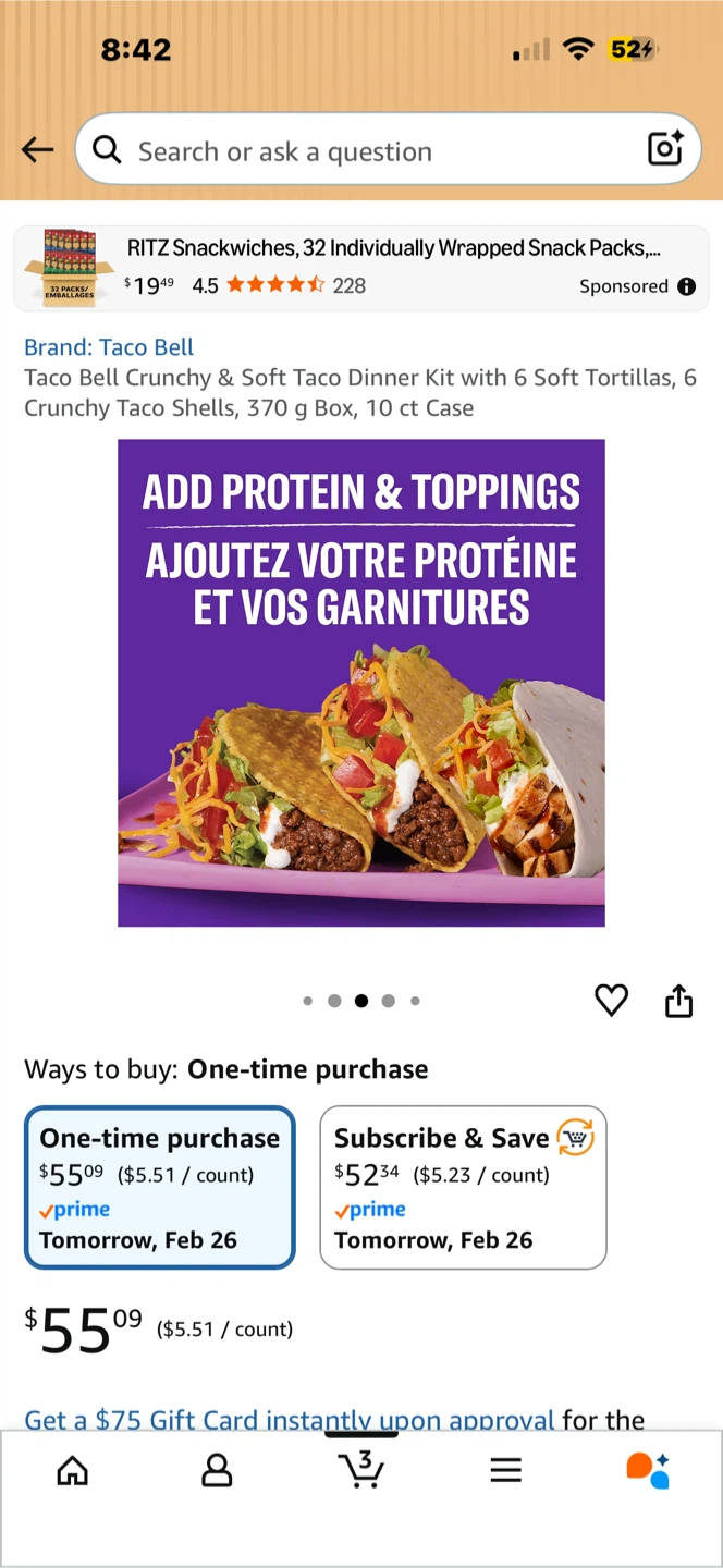 Taco Bell crunchy & soft taco kit, 370 gr - photo 5