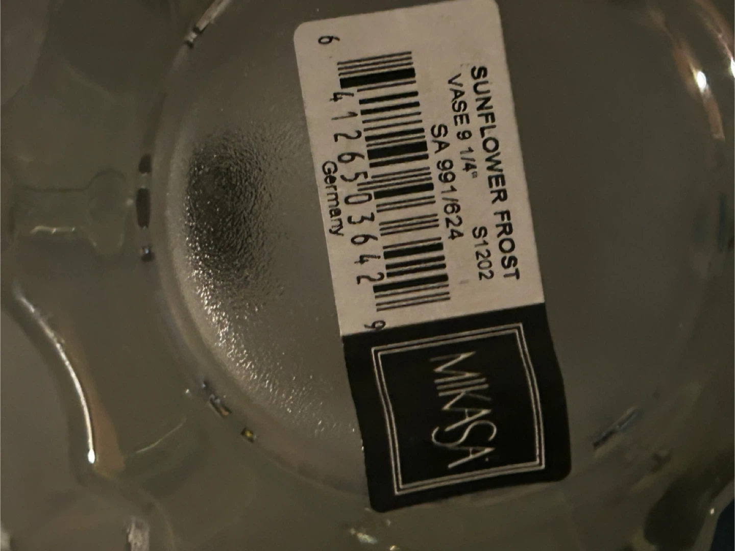 Mikasa Sunflower Frost Vase 9 1/4" - photo 4