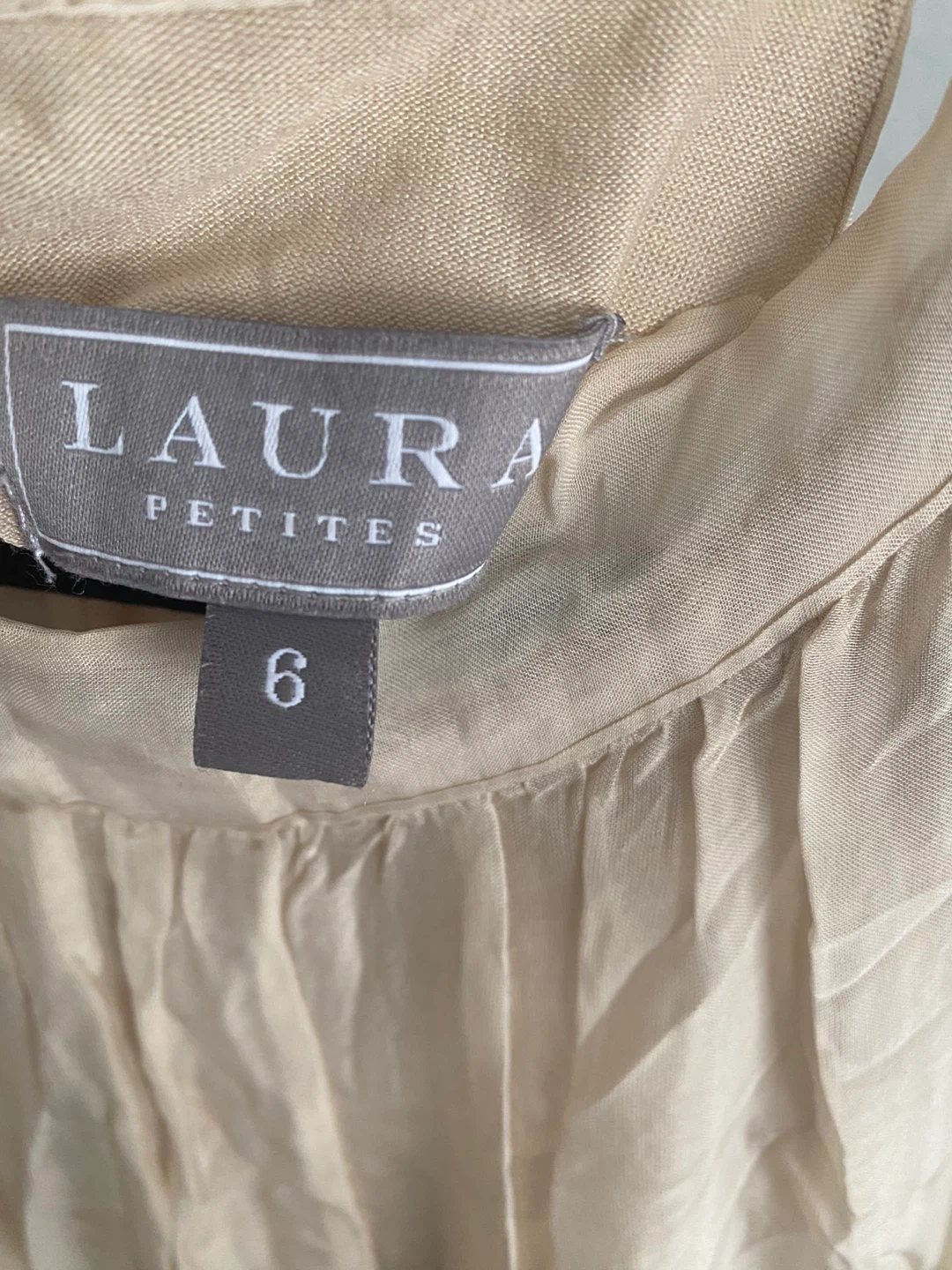 Laura Petites Beige Halter Maxi Dress Size 6 - photo 3