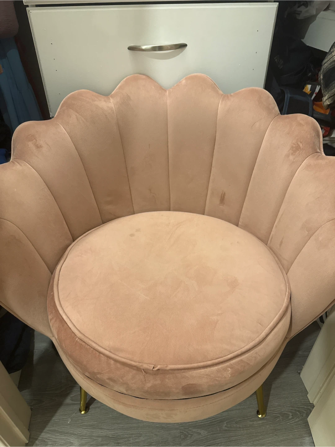 Pink Velvet Accent Chair - photo 2