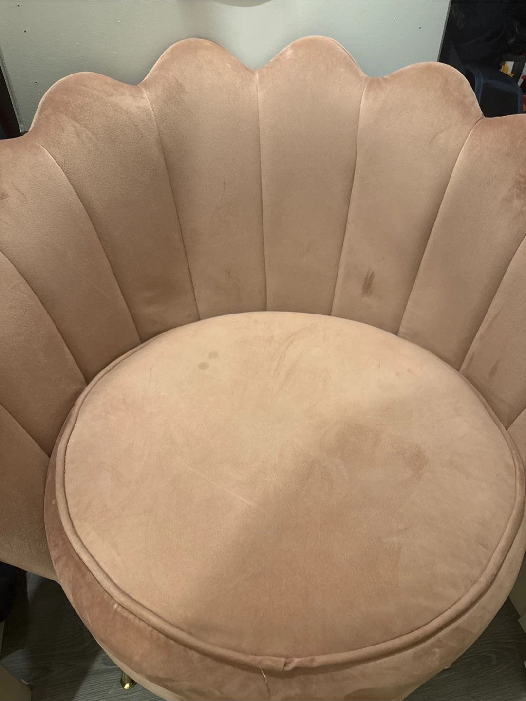 Pink Velvet Accent Chair