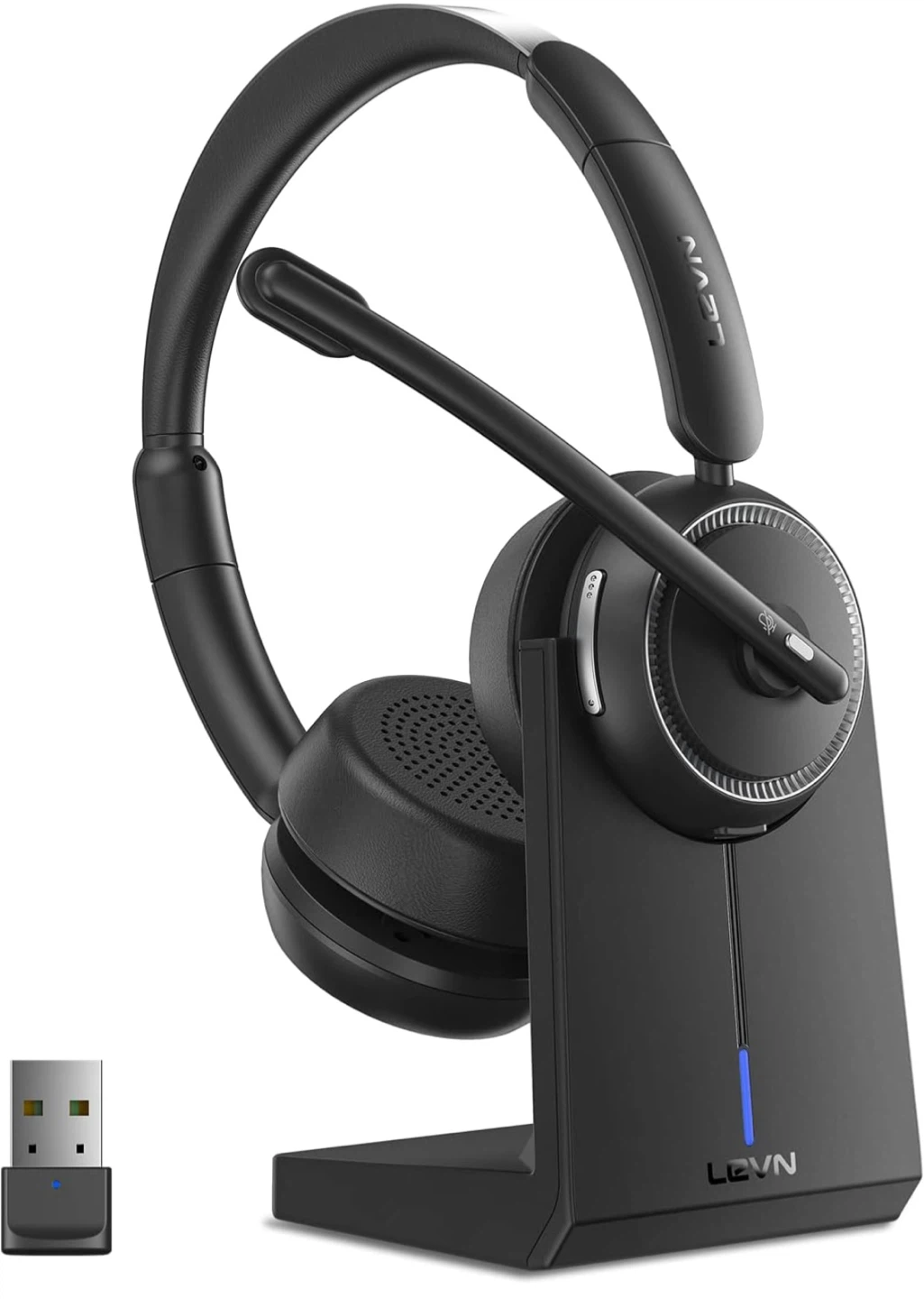 LEVN Wireless Headset with Mic for Work