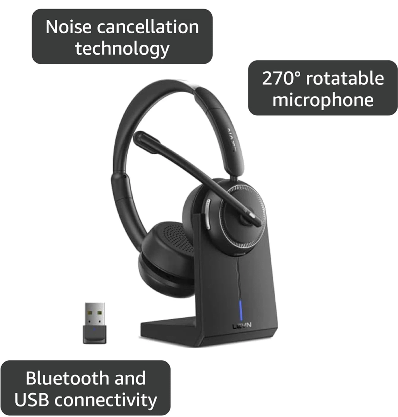 LEVN Wireless Headset with Mic for Work - photo 5