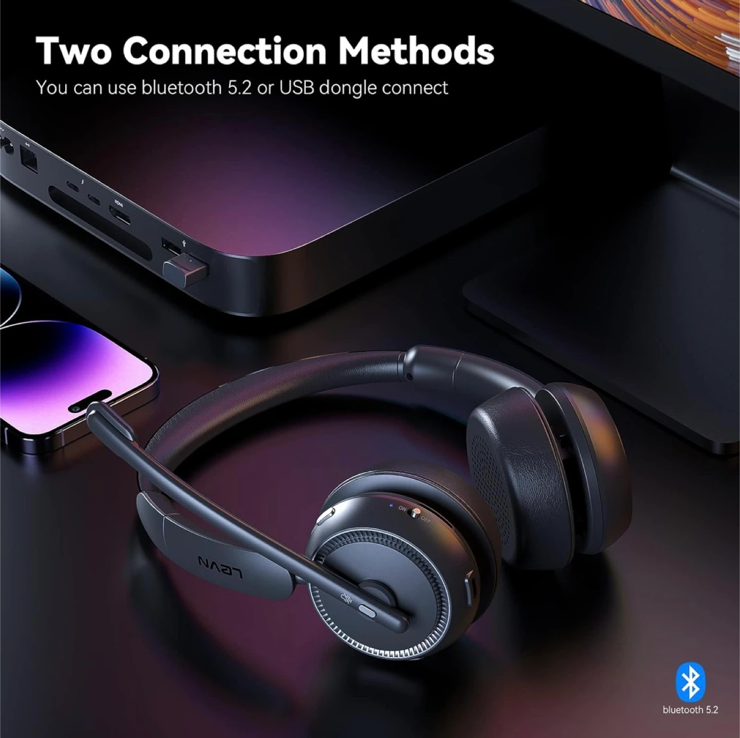 LEVN Wireless Headset with Mic for Work - photo 4