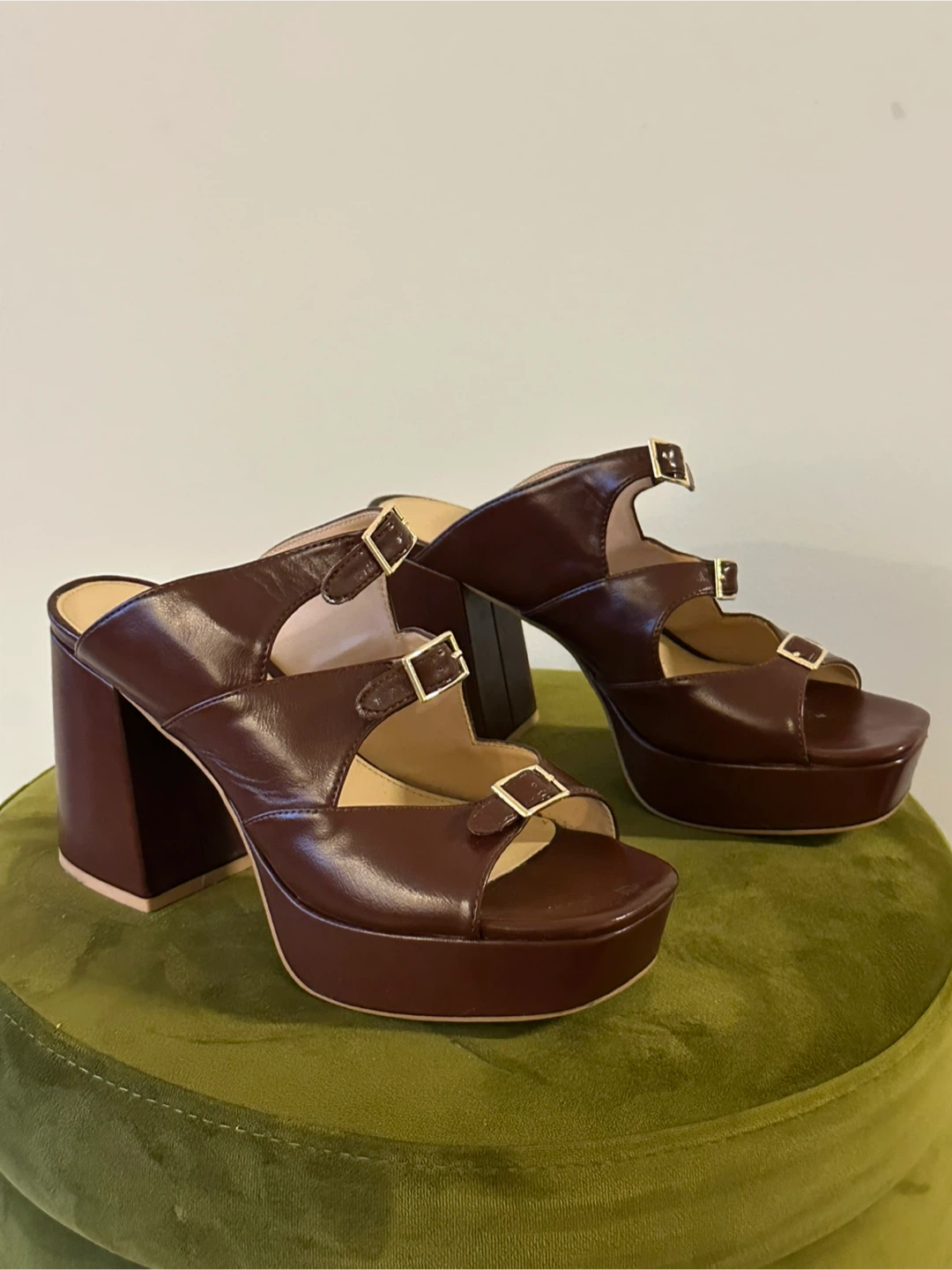 UO Platform Mules with Buckle Detail