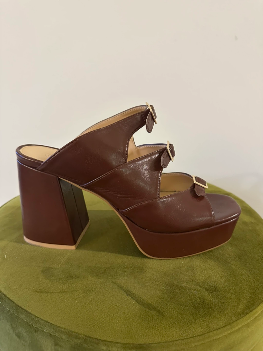 UO Platform Mules with Buckle Detail - photo 2