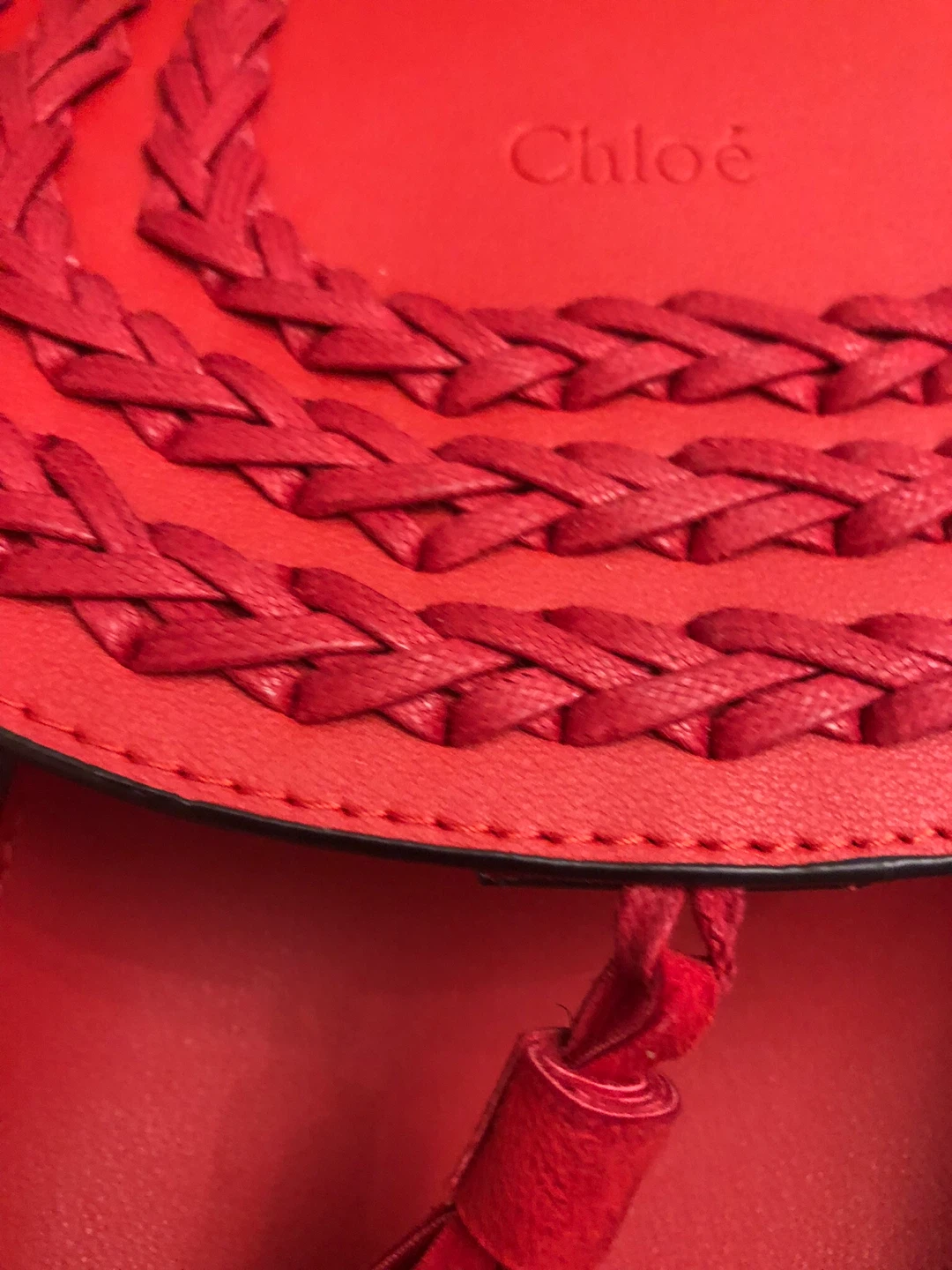 Chloé Red Leather Saddle Bag - photo 3